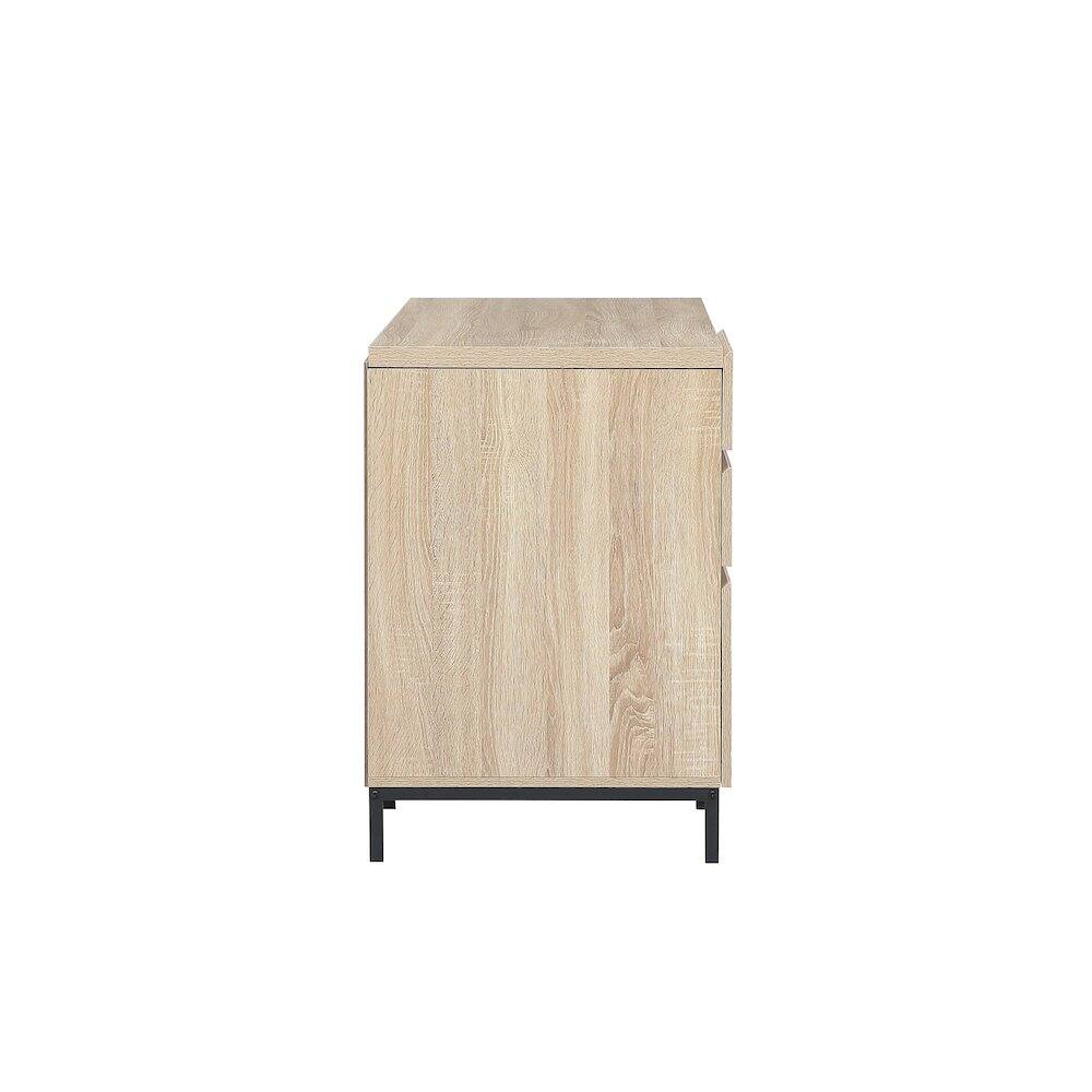 Left. Elegant Decor - Emerson 42 inch Desk in Mango Wood - Mango Wood And Black.