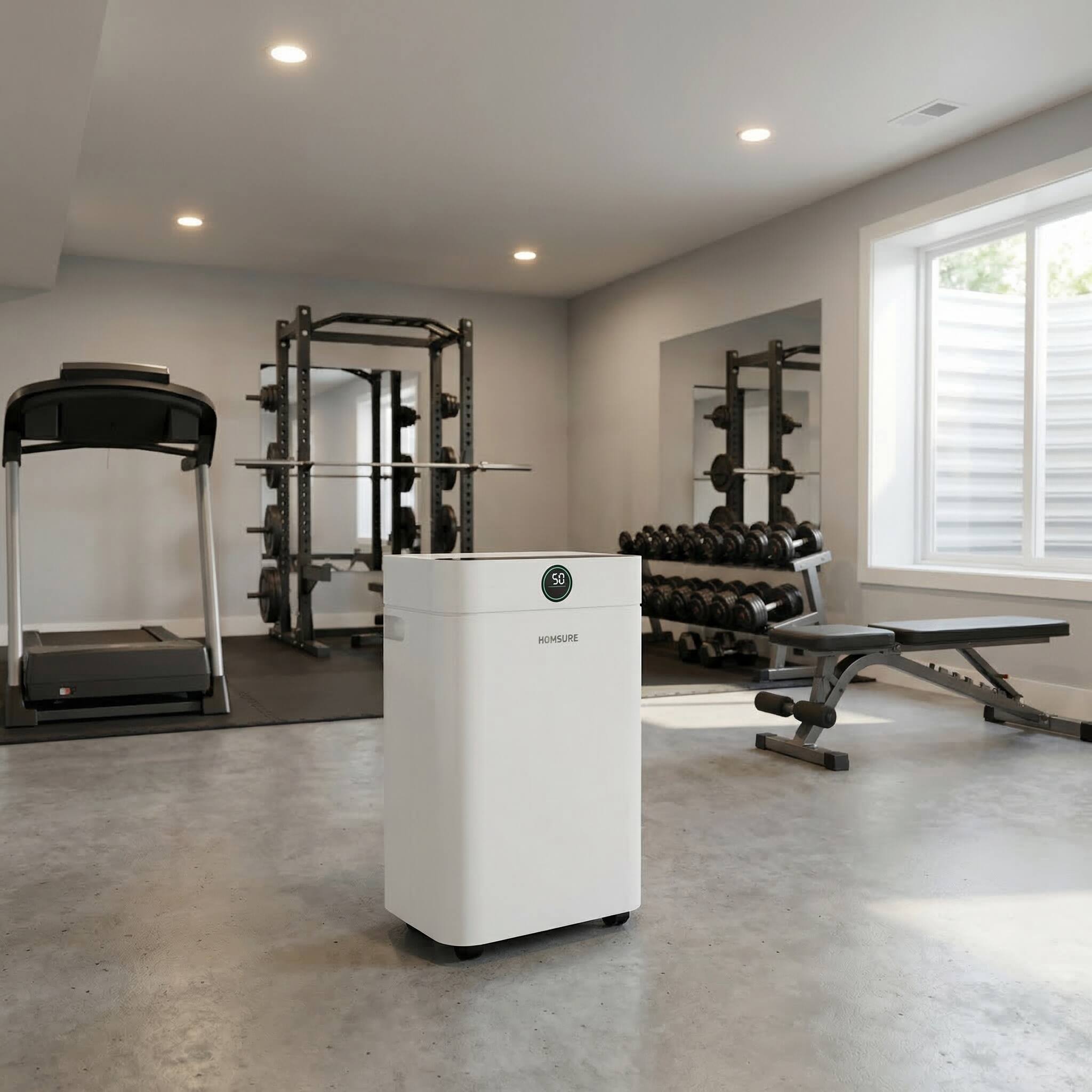 Alt View 4. Airplus - 2500 Sq. Ft 34 Pints Dehumidifier with  Drain Hose and Bucket, Auto Defrost.