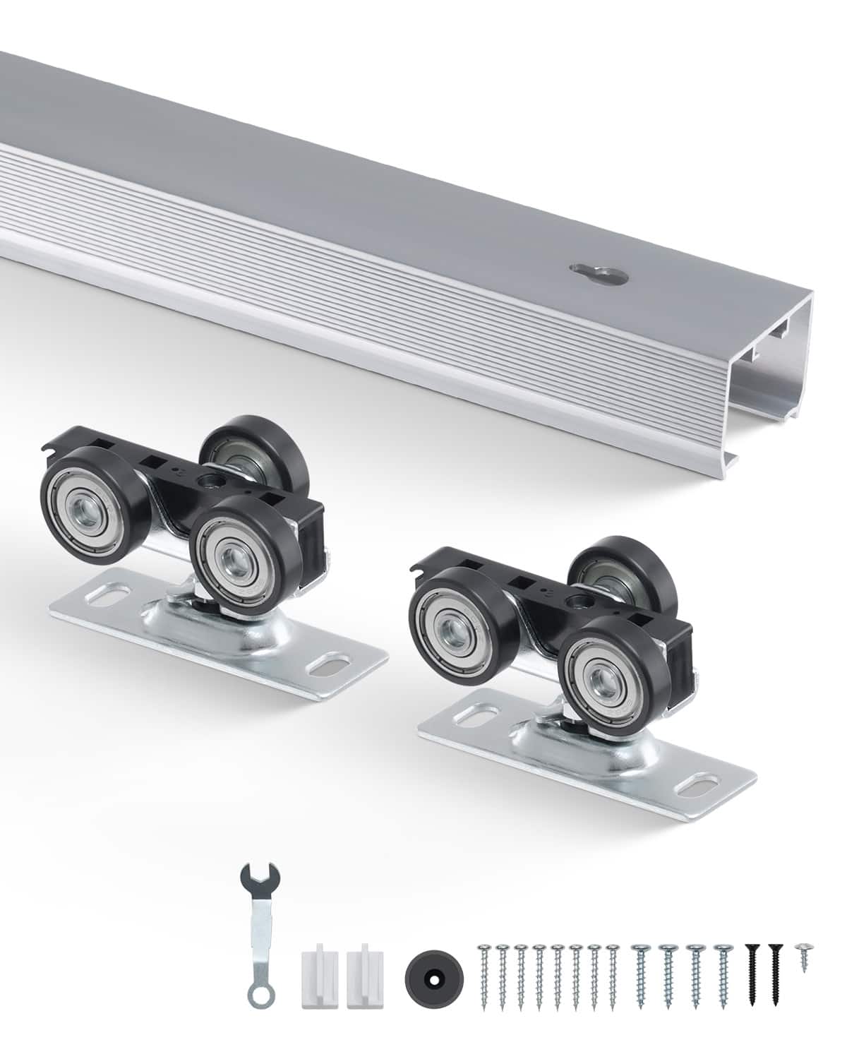 VEVOR - Sliding Pocket Door Hardware Track Kit, 5.73 ft Heavy Duty Pocket Door Hardware Kit, Commercial Grade Pocket Door - Silver price history on PriceWatchPro