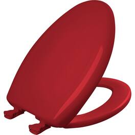 BEMIS - Elongated Plastic Toilet Seat with STA-TITE Seat Fastening System, EasyClean and WhisperClose Hinge - Red