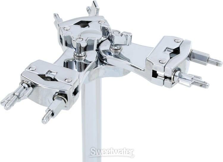Back. Gibraltar Hardware - 9000 Series Heavy Duty Double Tom Stand, Double Braced Base with 3 Integrated Clamps for Toms Cymbals and Percussion.