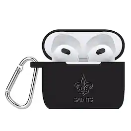 Artinian - New Orleans Saints Debossed Silicone AirPods Gen Three Case Cover - Multicolor