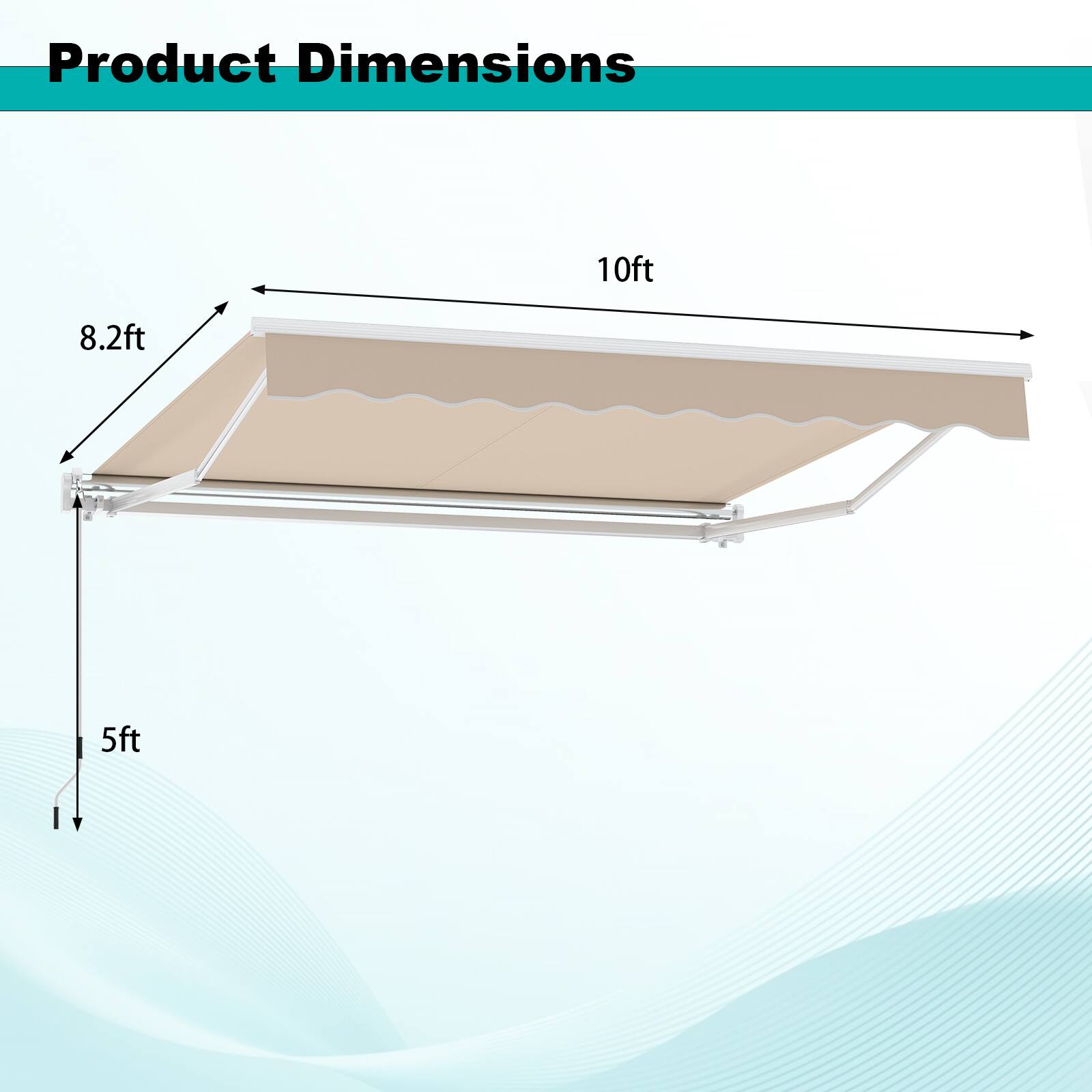 Product Dimensions: 10ft x 8.2ft x 5ft