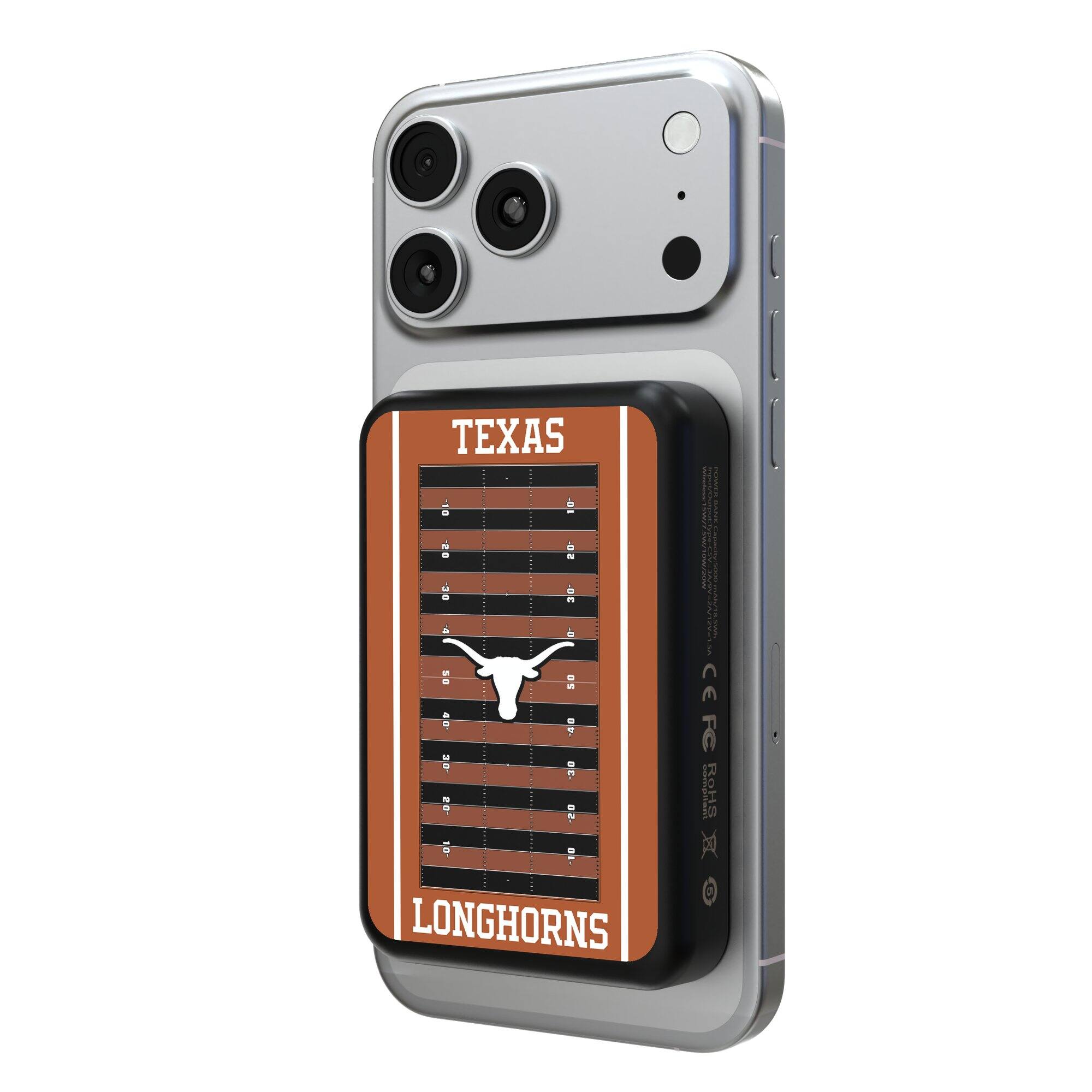 Keyscaper - Texas Longhorns Field Wireless Power Bank - Multicolor