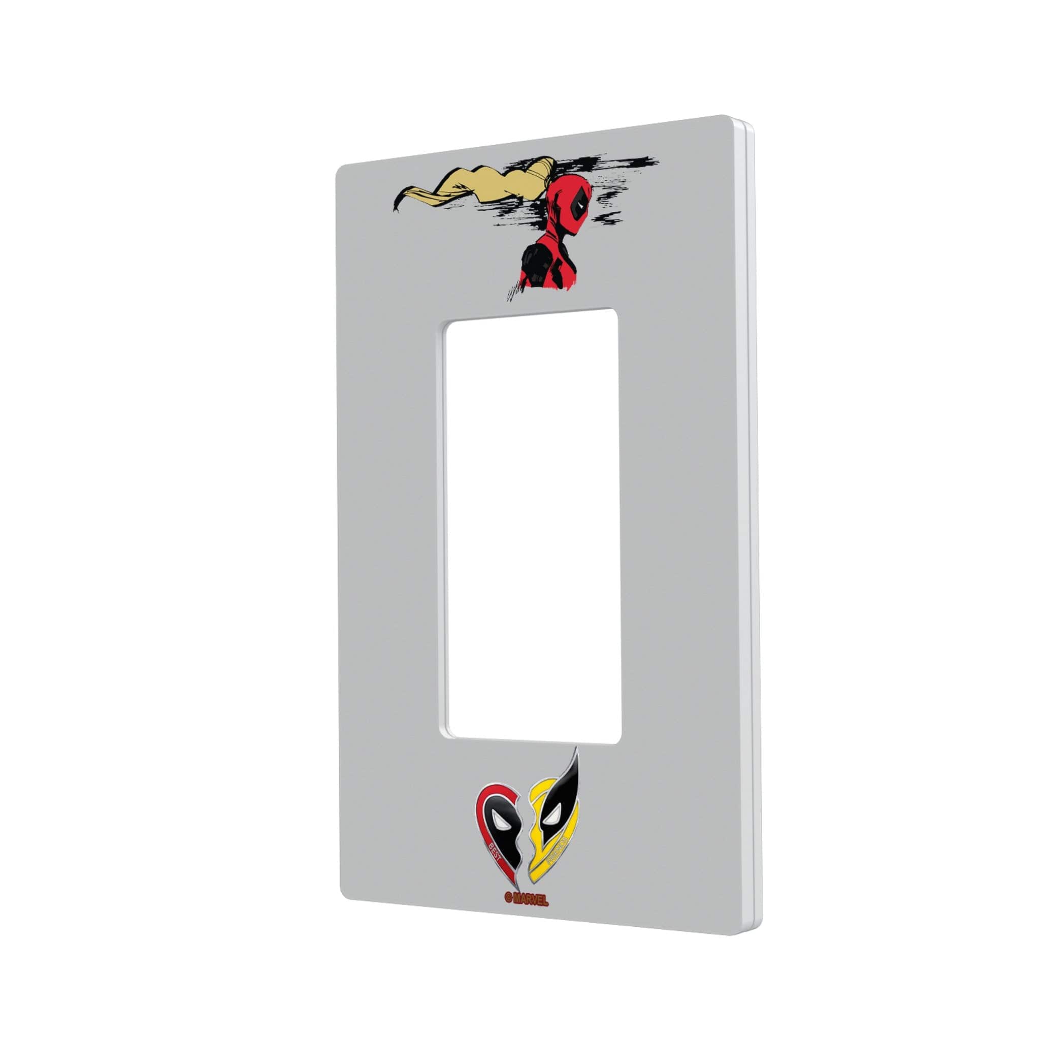 Keyscaper - Marvel Badge Hidden-Screw Light Switch Plate - Single Rocker - Ladypool