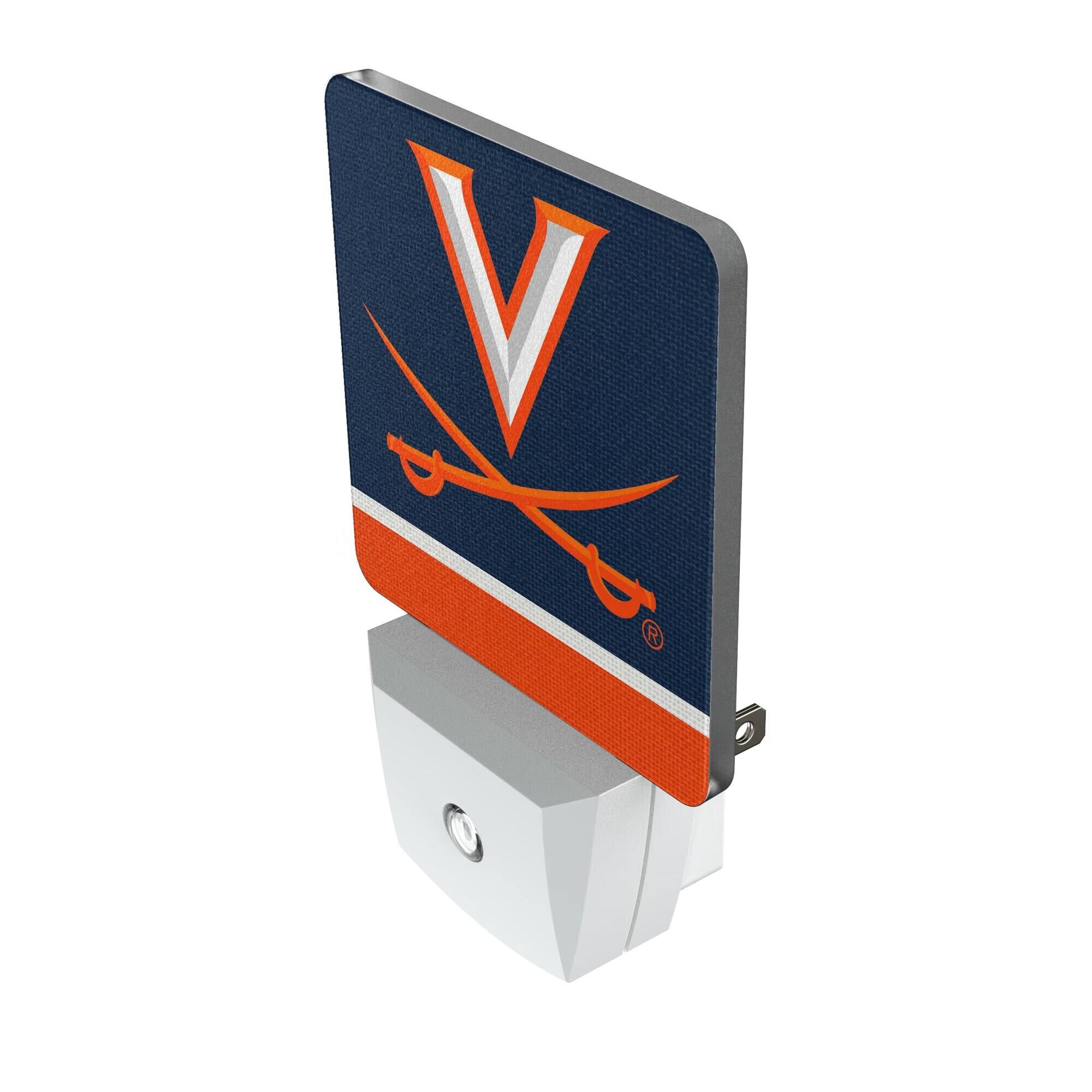 Alt View 1. Keyscaper - Virginia Cavaliers Stripe Design Nightlight 2-Pack - Multicolor.