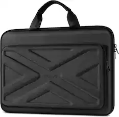 Front. mosiso - 17-17.3 inch Laptop Hard Case, Shockproof Waterproof Laptop Case Hard Shell Laptop Carrying Sleeve Computer Bag - Black.