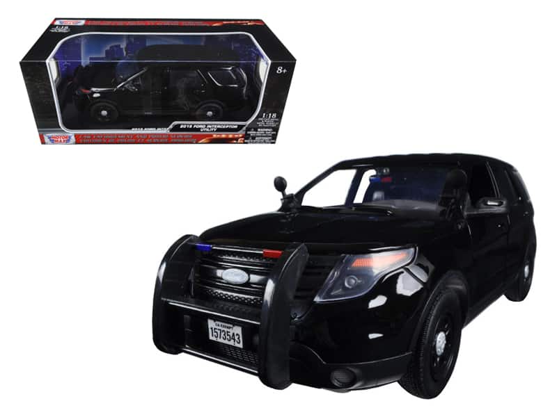 2015 Ford Police Interceptor Utility Special Service Plain Black 1/18 Diecast Model Car by Motormax price history on PriceWatchPro