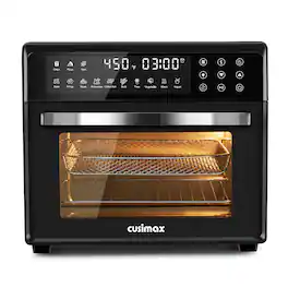 Cusimax - 24QT 13 In 1 Air Fryer Oven Combo 5 Accessories Large Countertop Toaster For Baking Roasting Broiling - Black