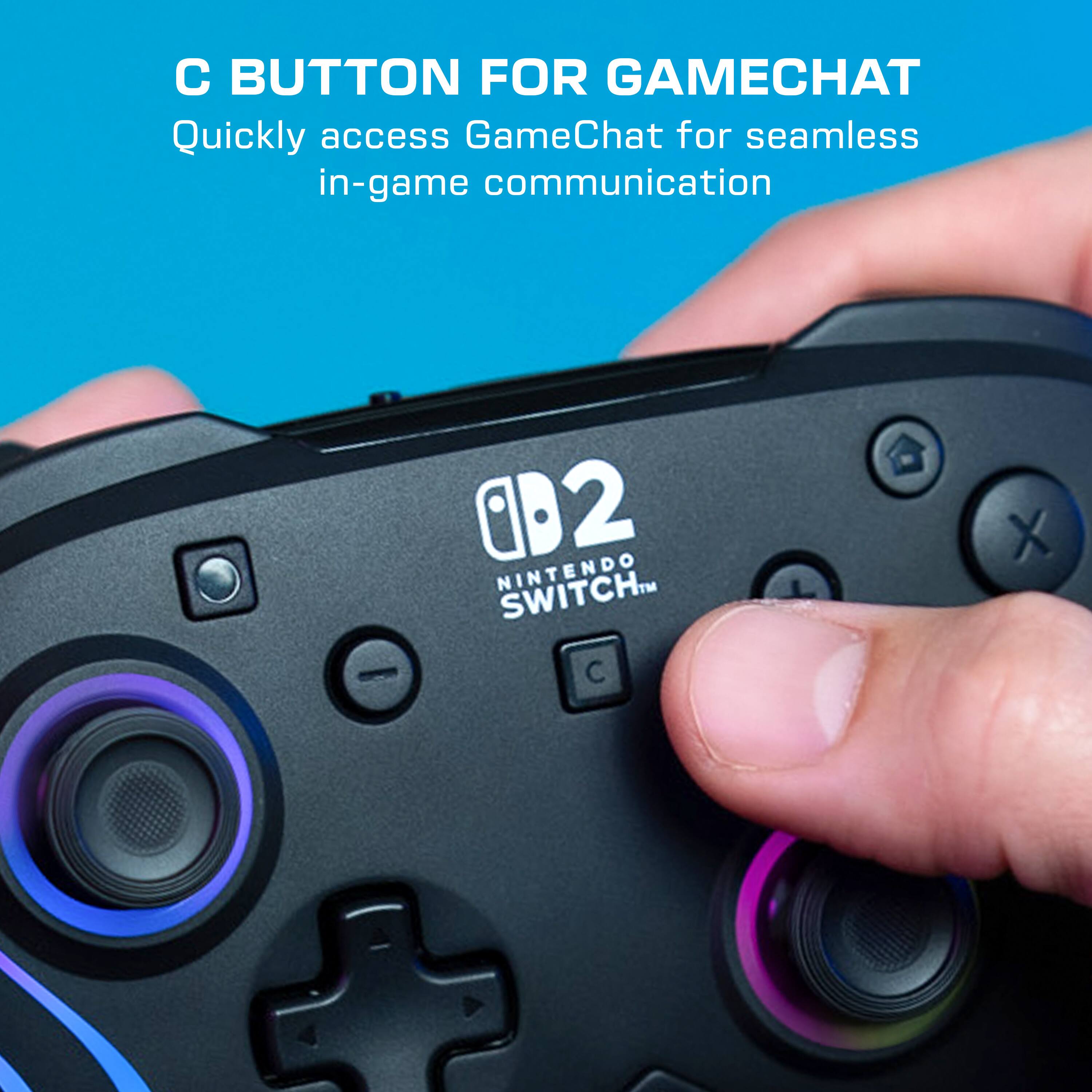 C BUTTON FOR GAMECHAT  
Quickly access GameChat for seamless in-game communication