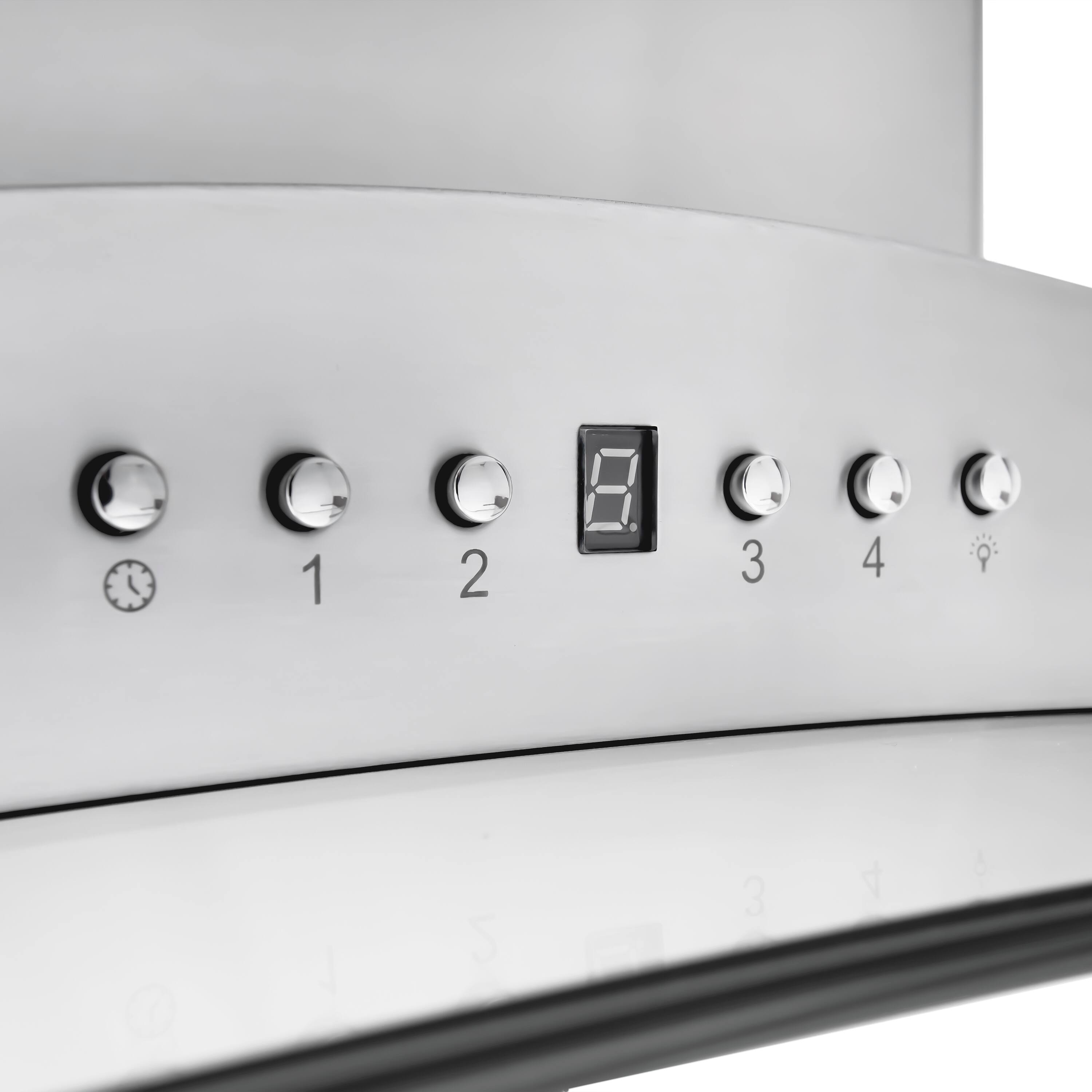 Alt View 2. ZLINE - 36 in. ZLINE CrownSound™Ducted Vent Island Mount Range Hood in Stainless Steel with Built-in Bluetooth Speakers - Stainless Steel.