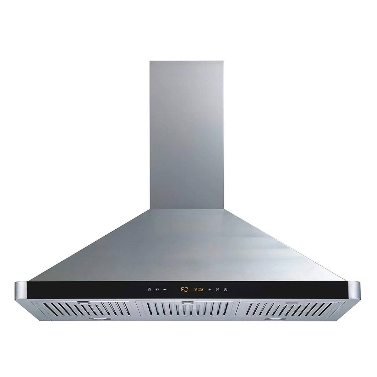 Front. Winflo - Winflo 36 inch Convertible 480 CFM Stainless Steel Wall Mount  Range Hood with Baffle Filters - Stainless Steel.