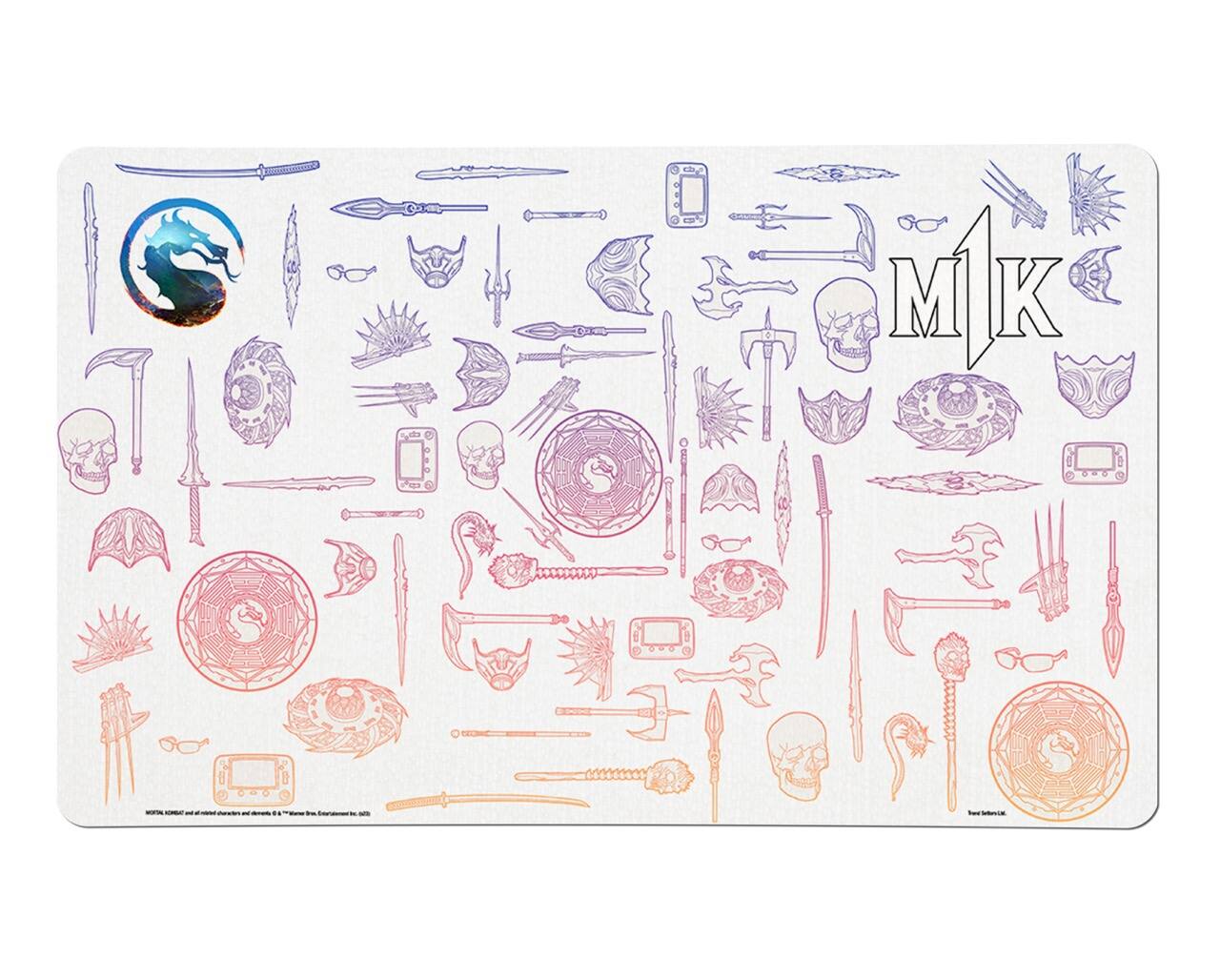 Front. Trend Setters - Mortal Kombat (Tools of the Trade) Desk Mat - Multicolor.