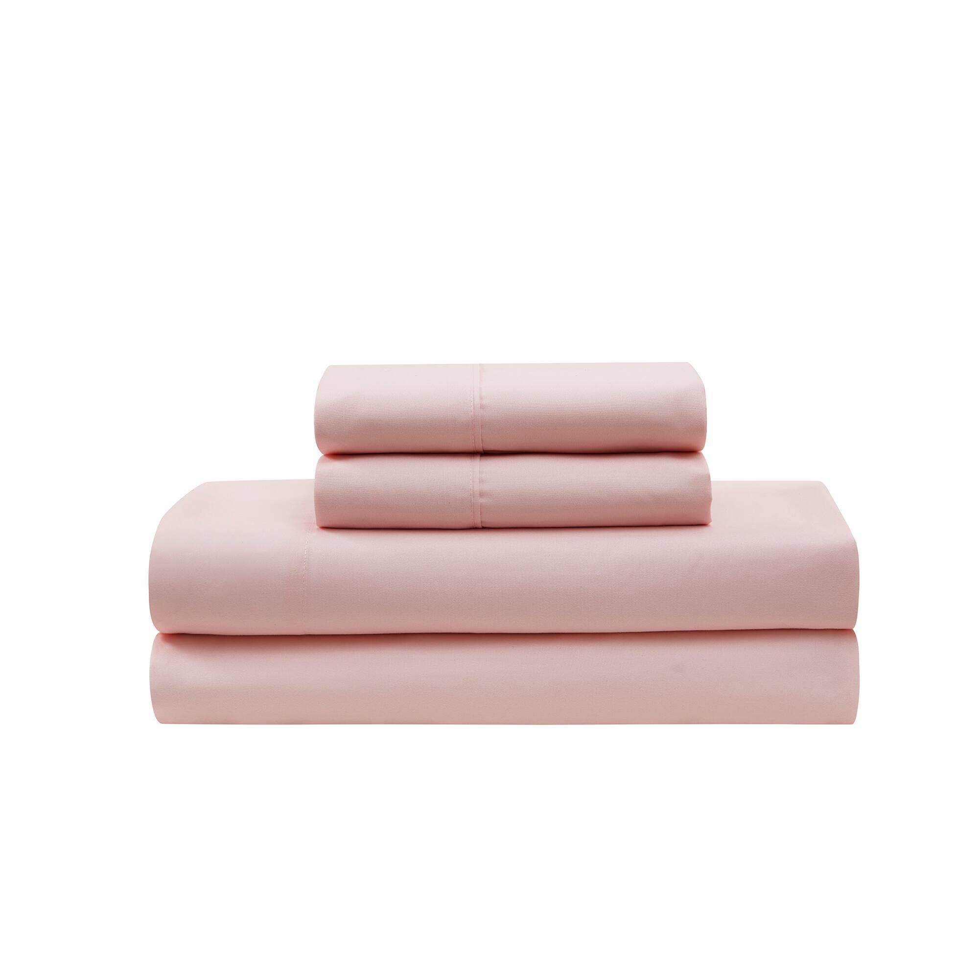 Back. Sweet Home Collection - 7 Piece Loralie Bed in a Bag Comforter & Sheet Set - Queen - Blush.