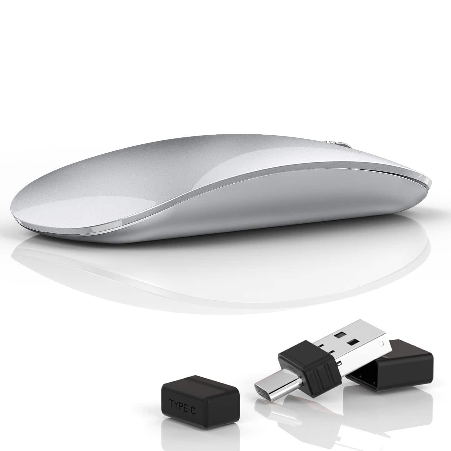 PO3TICJUNKI3 - G11 Mouse C Rechargeable Computer Slim Silent Mice 4ghz Optical With Nano Receiver And Type - Wired - Silver