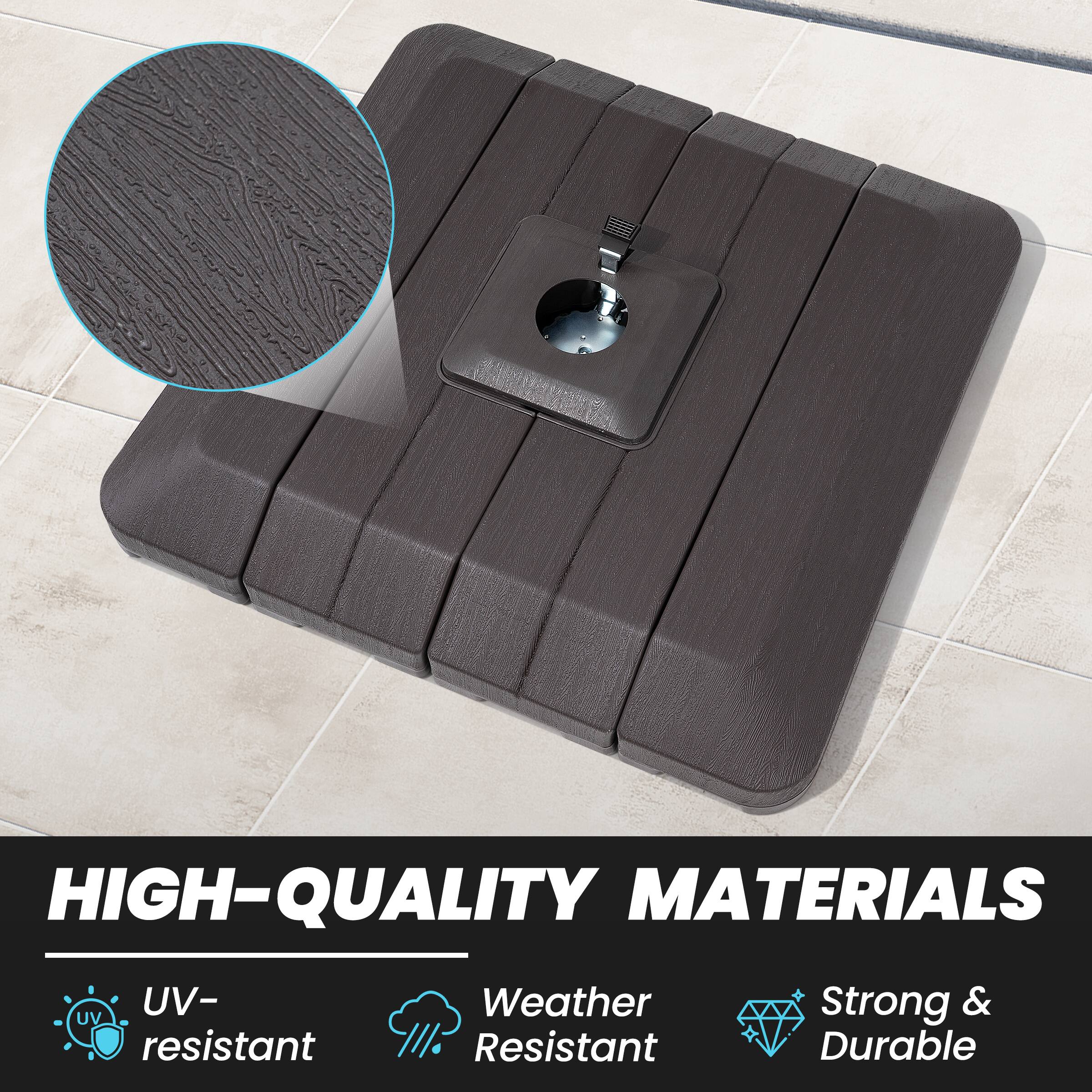 HIGH-QUALITY MATERIALS

- UV-resistant
- Weather Resistant
- Strong & Durable