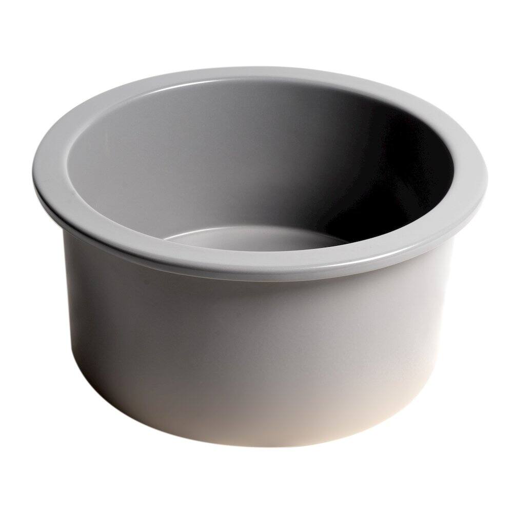 Alt View 5. Alfi - ALFI brand Gray Matte Round 18 x 18 Undermount / Drop In Fireclay Prep Sink - Gray.