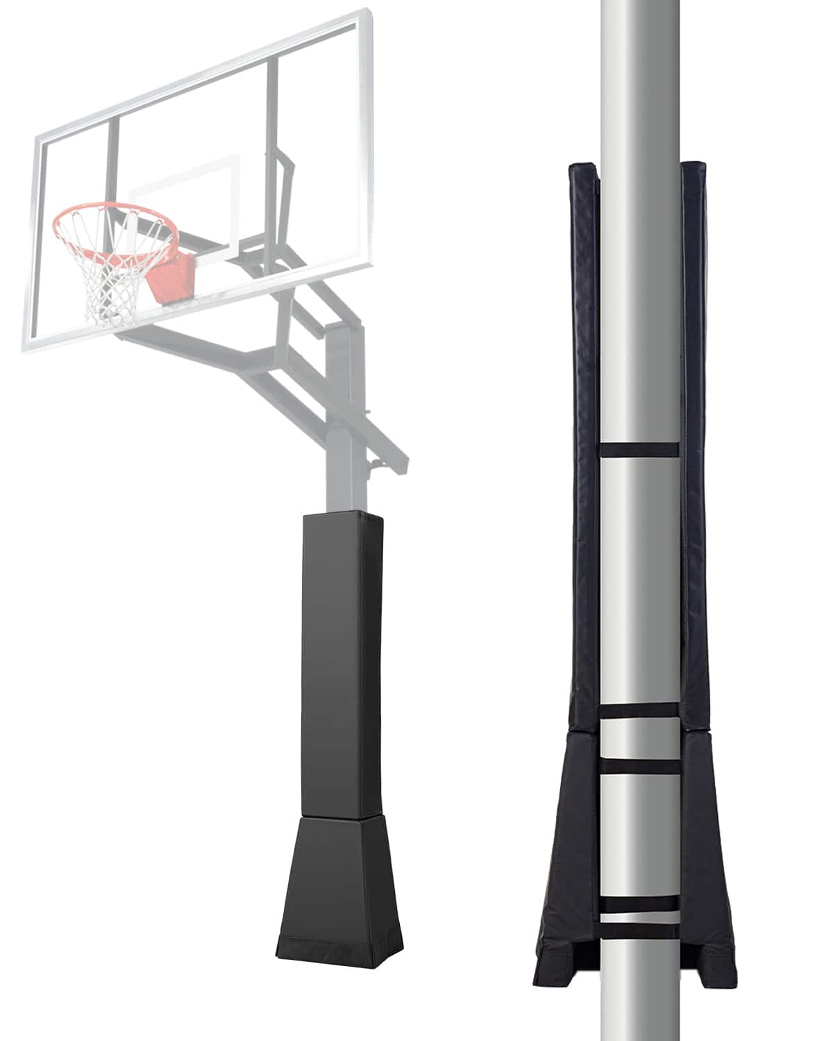 "VEVOR - Basketball Pole Pad, 64"" Tall and 2"" Thick Heavy Duty Wrap Around Pole Padding, Fits 6x6 - 7x7 inch Diameter Square Pole - Black" price history on PriceWatchPro