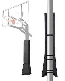 VEVOR - Basketball Pole Pad, 64" Tall and 2" Thick Heavy Duty Wrap Around Pole Padding, Fits 6x6 - 7x7 inch Diameter Square Pole - Black