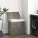 Alt View 11. Costway - Hand-woven Rattan Laundry Hamper with Lid Removable Liner Bag 29-Gallon 2-Section - Grey.
