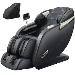 MassaMax - MD906 3D SL Track Smart Massage Chair with Voice Control, AI Body Scan, Zero Gravity,Heat Function - Black