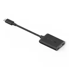Front. VITURE - USB-C XR Charging Adapter - Enabling Multi-Screen, Enhanced 3DoF, Spatial 3D, VR Video Features - Black.