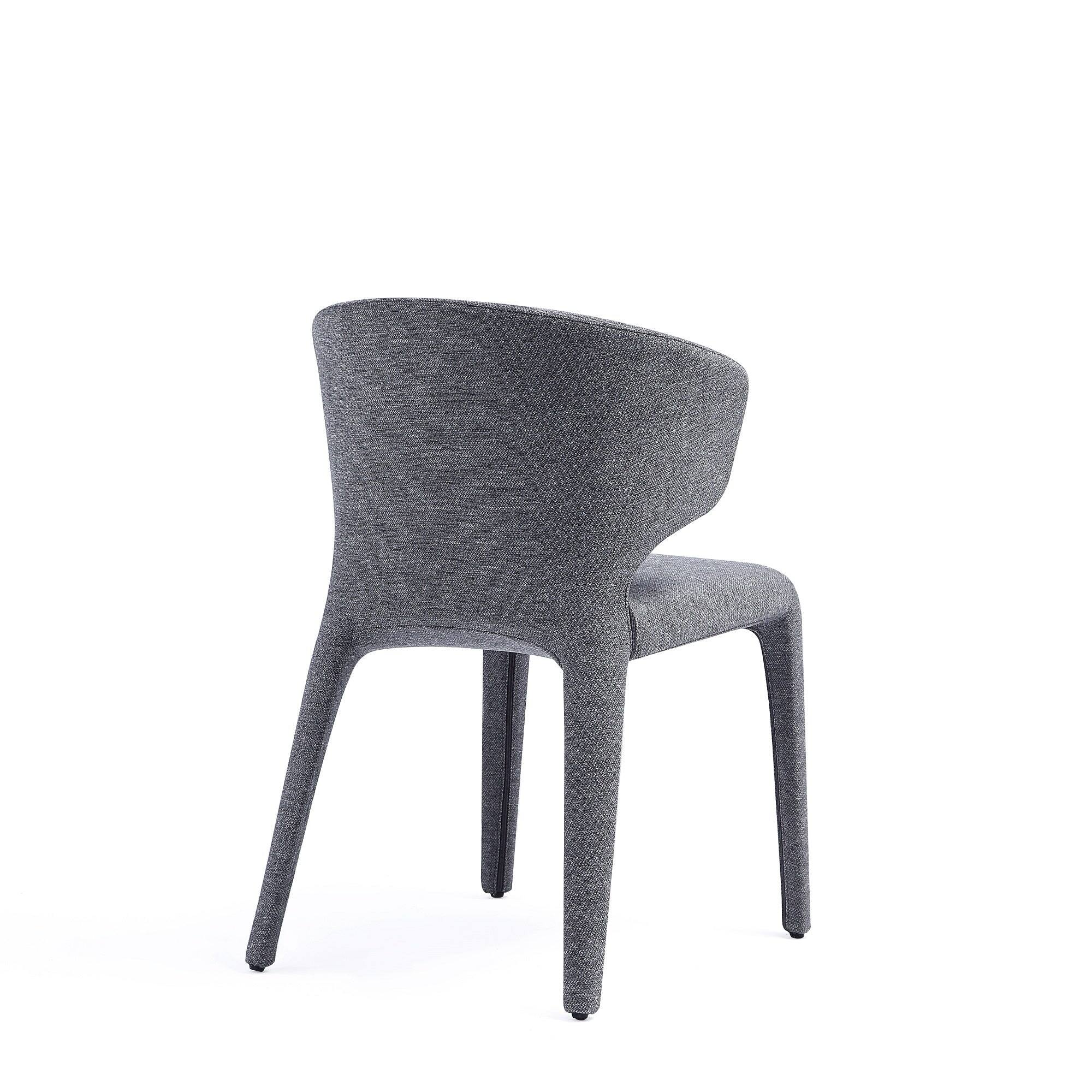 Alt View 3. Manhattan Comfort - Conrad Mid-Century Modern Upholstered Dining Chair - Set of 4 - Gray.