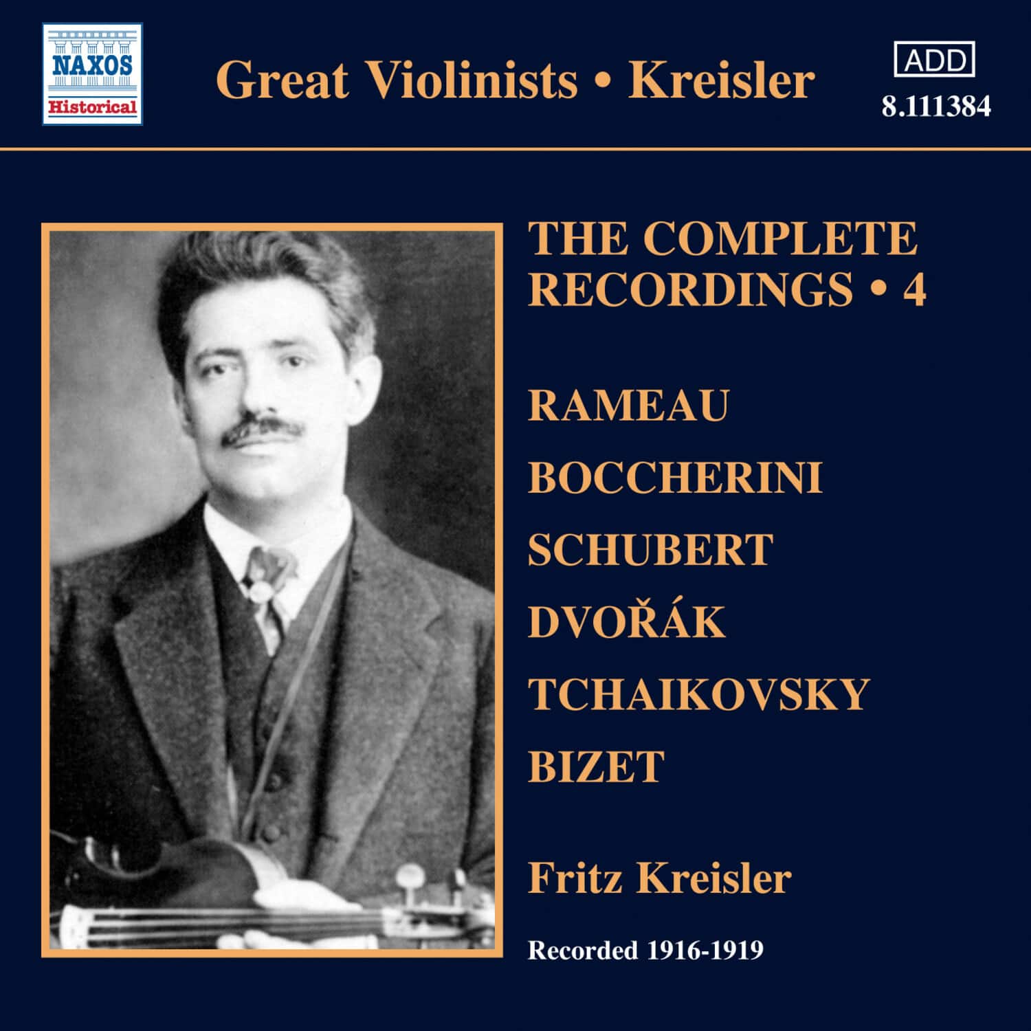 Fritz Kreisler - V 4: Complete Solo Recordings   - COMPACT DISCS [CD] price history on PriceWatchPro