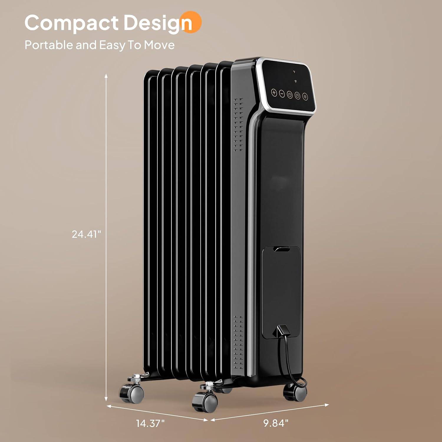 Compact Design Portable and Easy To Move

24.41"
14.37"
9.84"