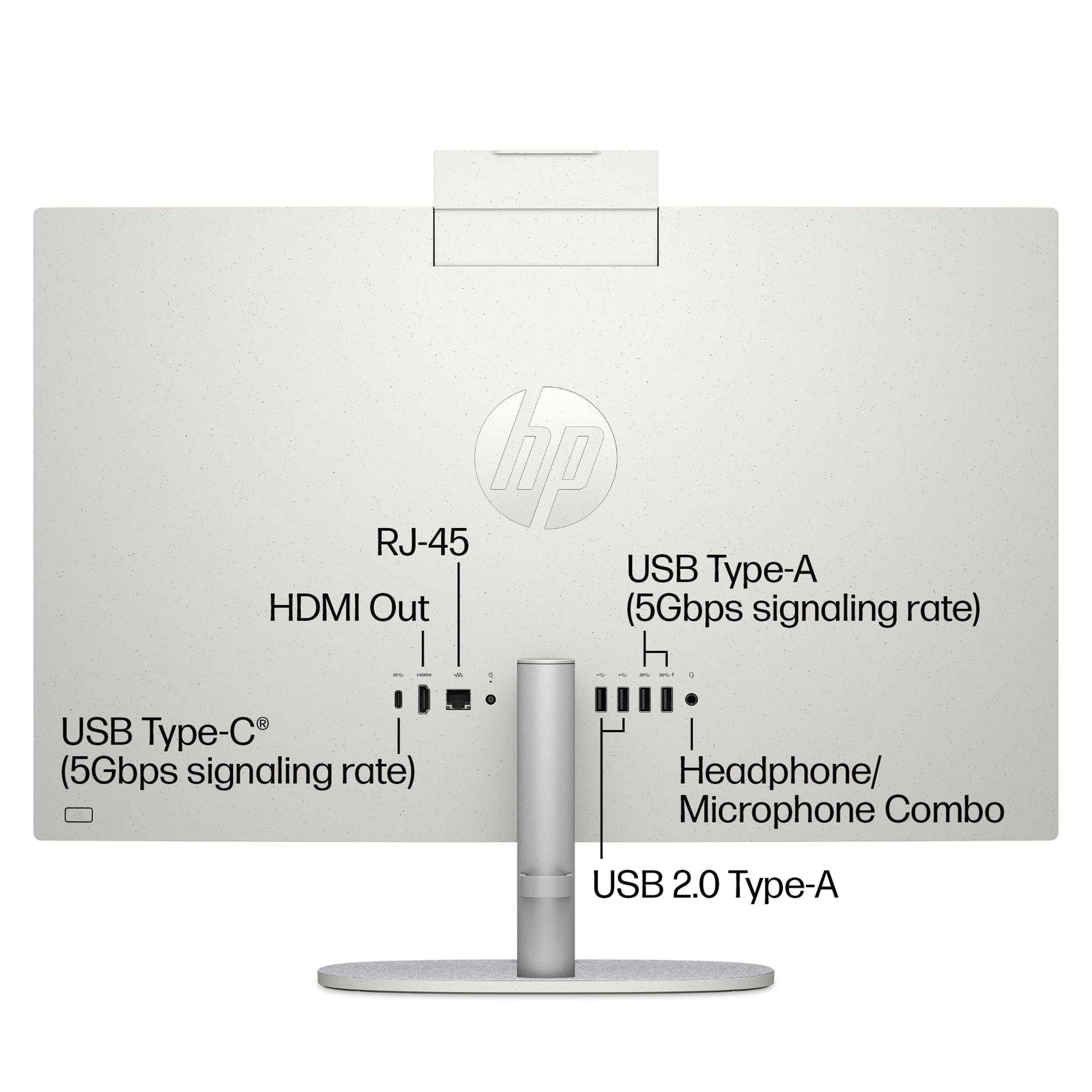 RJ-45  
HDMI Out  
USB Type-C (5Gbps signaling rate)  
USB Type-A (5Gbps signaling rate)  
Headphone/Microphone Combo  
USB 2.0 Type-A