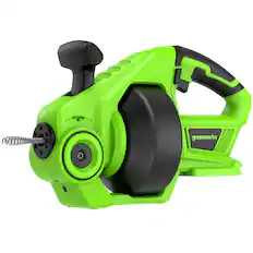 Front. Greenworks - Greenworks 24V Cordless Plumbing Drain Auger / Snake (23-FT / 560 RPM), Tool Only, Battery and Charger Not Included - Green.