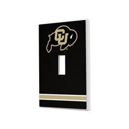 Keyscaper - Colorado Buffaloes Stripe Design Single Toggle Light Switch Plate - Multicolor