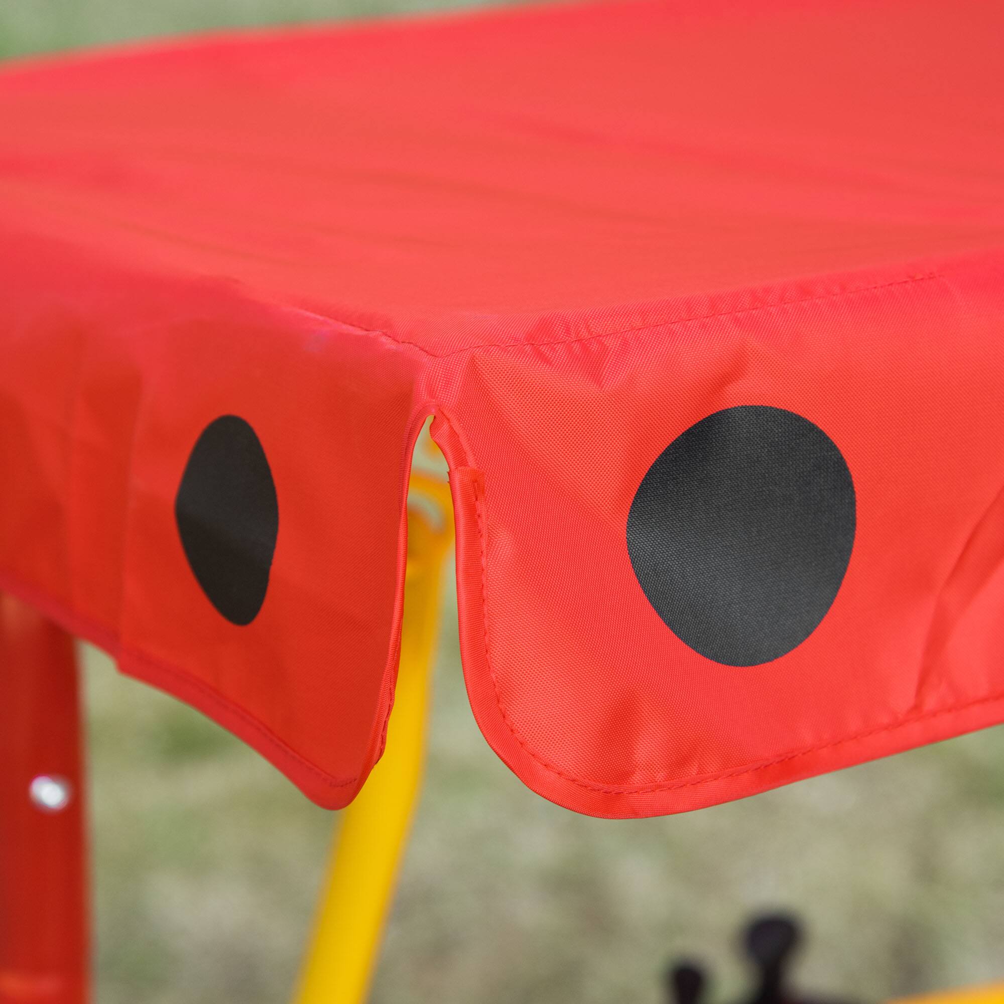 Alt View 8. Outsunny - Patio Swing, Adjustable Canopy Swing Glider, Kids Outdoor Swing Chair with 2 Seats - Red.