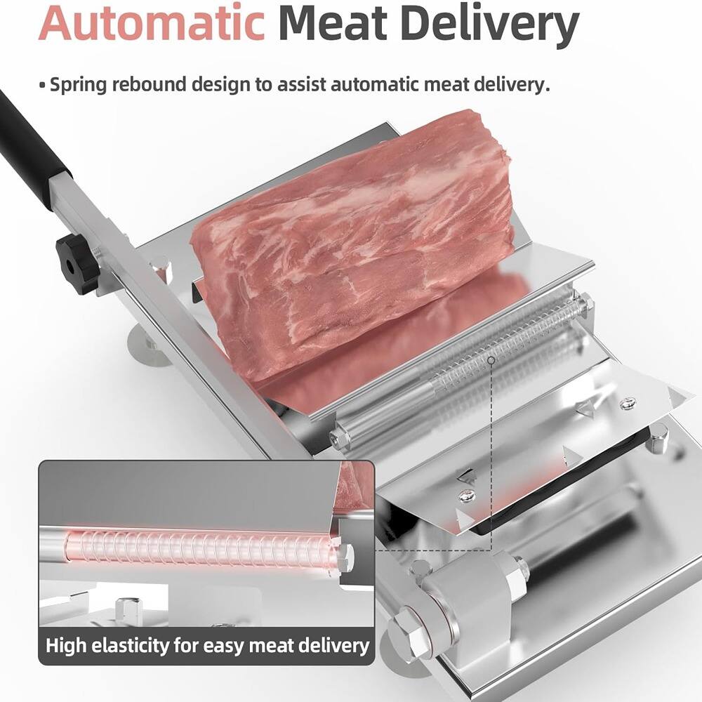 Automatic Meat Delivery

- Spring rebound design to assist automatic meat delivery.

High elasticity for easy meat delivery