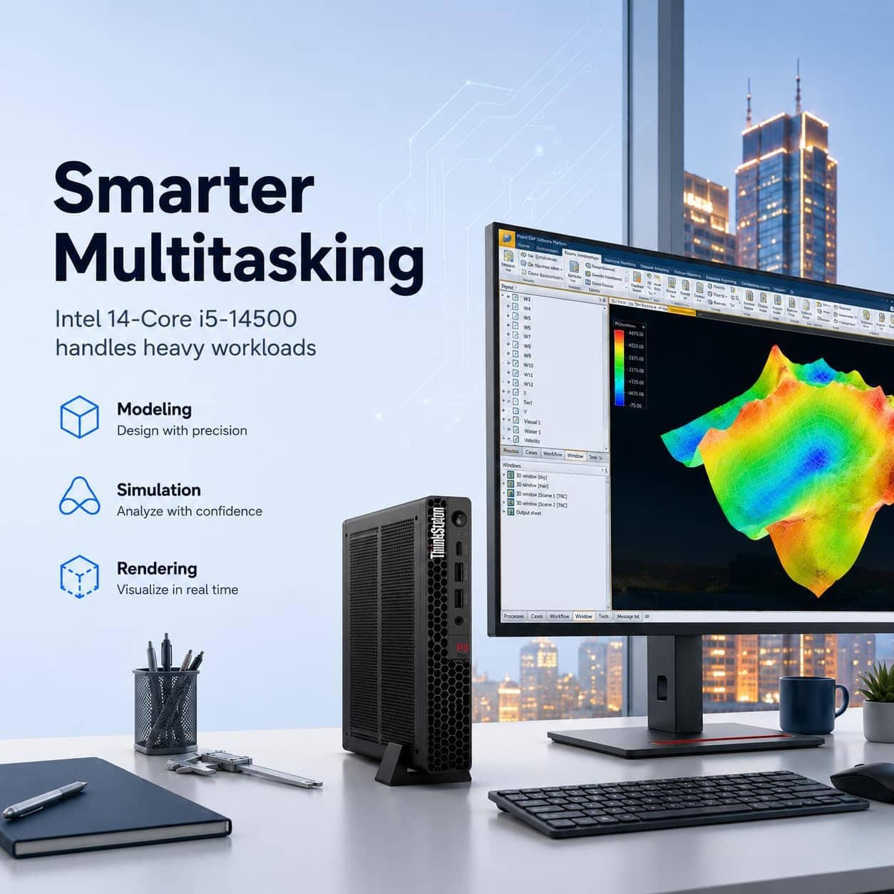 Lenovo Upgraded ThinkStation P3 Tiny Workstation Mini PC
