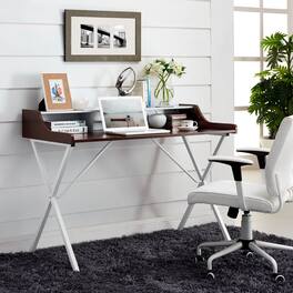 Bin Office Desk by Modway - Cherry