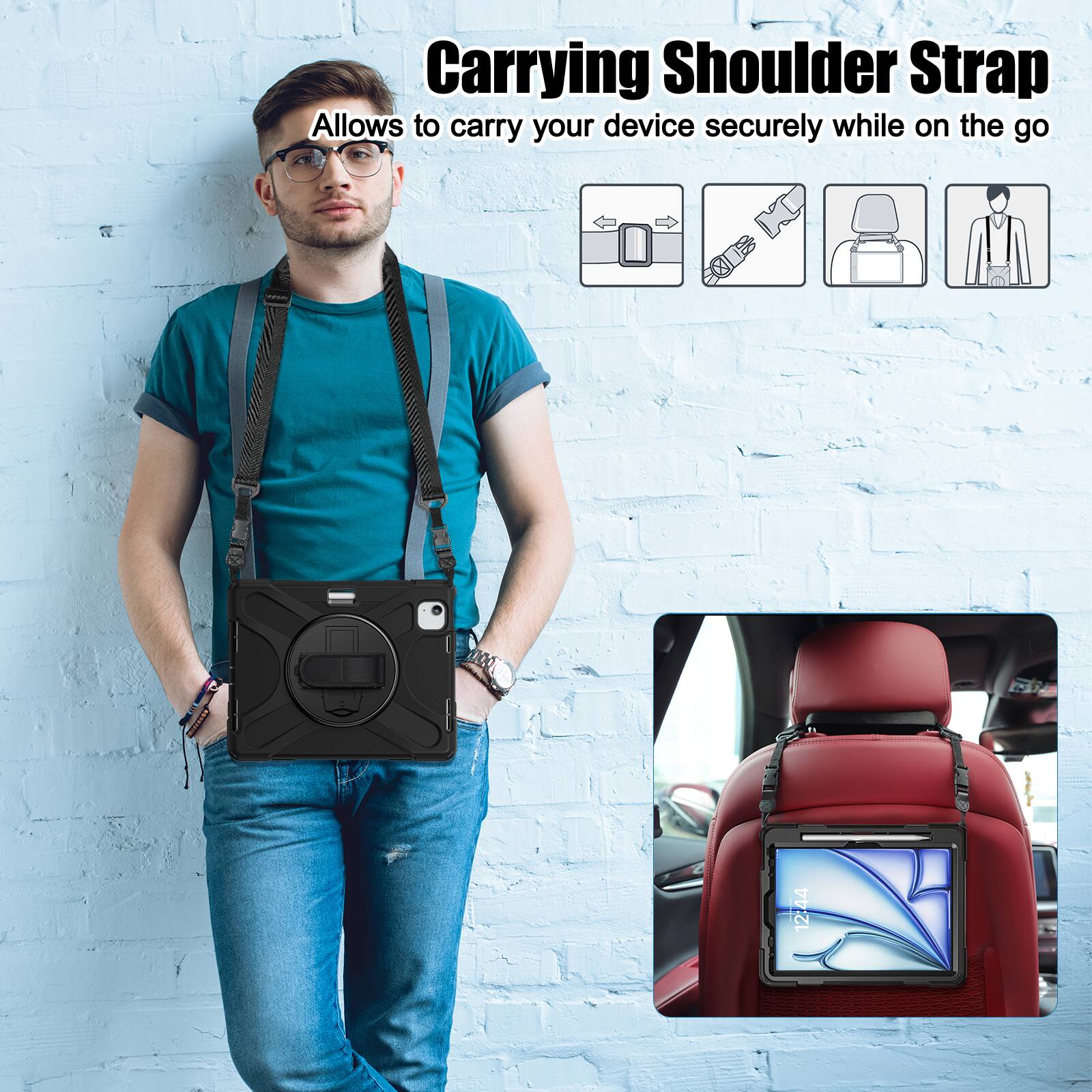 Carrying Shoulder Strap  
Allows to carry your device securely while on the go