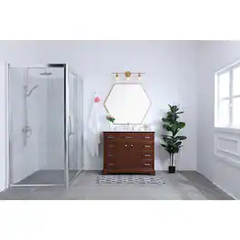Living District - Gene 3 light Wall sconce - Brass And Clear Glass