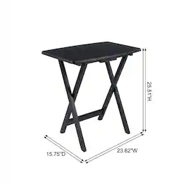 FurniFact - 5-PC Folding TV Tray Table Set - Oyster Gray