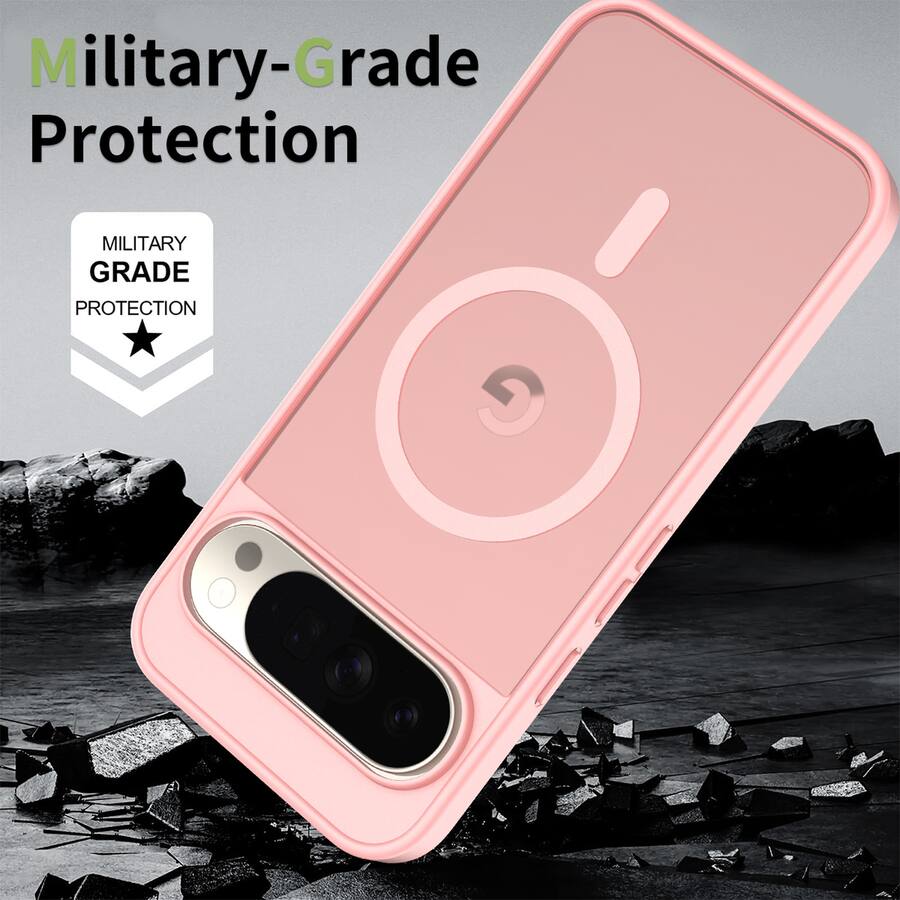 Pink Pro Color Dteck Shockproof Matte Phone Case for Google Pixel 11 Pro, Translucent ...