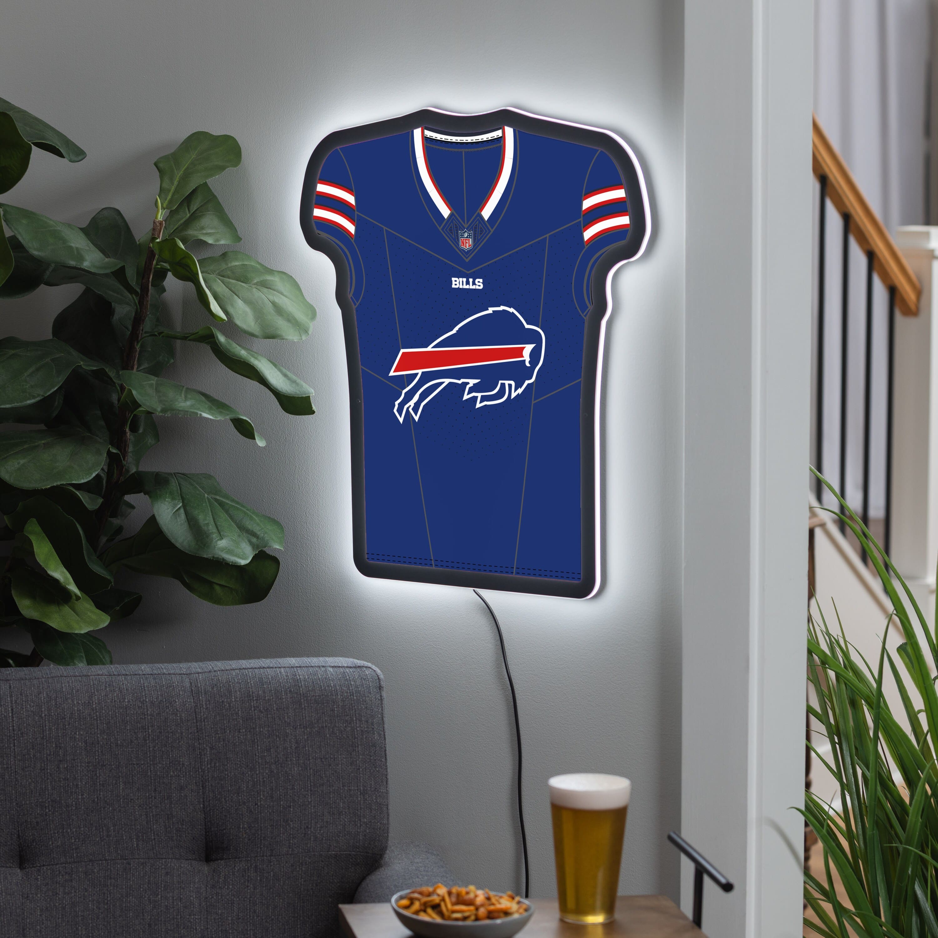 Evergreen Enterprises - Buffalo Bills 23" LED Jersey Lighted Wall Sign - Multicolor