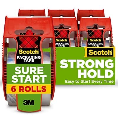 Scotch Packaging Tape  
Strong Hold  
Sure Start  
Easy to Start Every Time  
6 Rolls  
3M