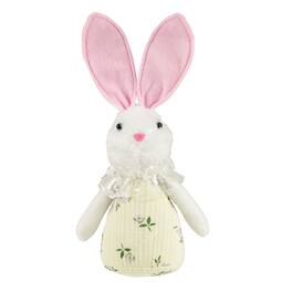 Northlight - 11" Spring Floral Easter Bunny Figure - Yellow