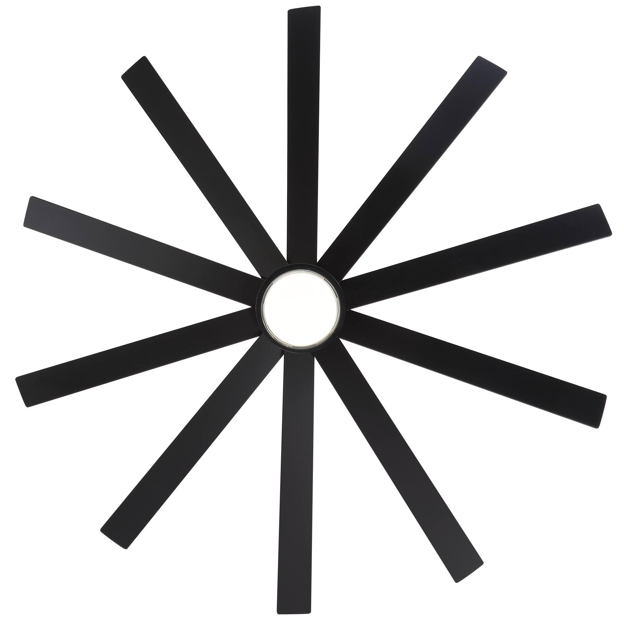 Alt View 10. Breezary - 75-Inch LED Ceiling Fan with Light, 10 Plywood Blades, DC Motor, Remote, Includes 6, 12 & 23.4 Inch Downrods - black.