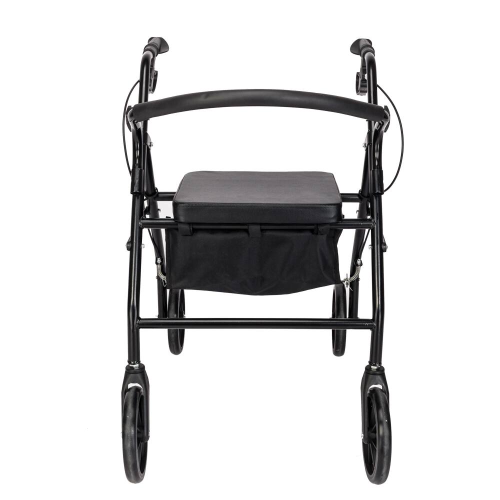 Alt View 1. Winado - Foldable Rollator Walker Mobility Rollator with Seat, 8" Wheels, Adjustable Height, Removable Backrest, 286lbs Capacity - Black.