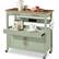 Front. Best Choice Products - Best Choice Products 36in Large Rolling Kitchen Island Cart, 2-Door Cabinet, Outlet, Hooks, & Wheels - Pistachio Green - Pistachio Green.