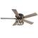 Angle. Breezary - 52'' Flush Mount Ceiling Fan with Light Kit, Low Profile Indoor Crystal Fan, 5 Blades, 6-Speed DC Motor, Remote, Timer - Black with Two-tone Wood Grain Blades.