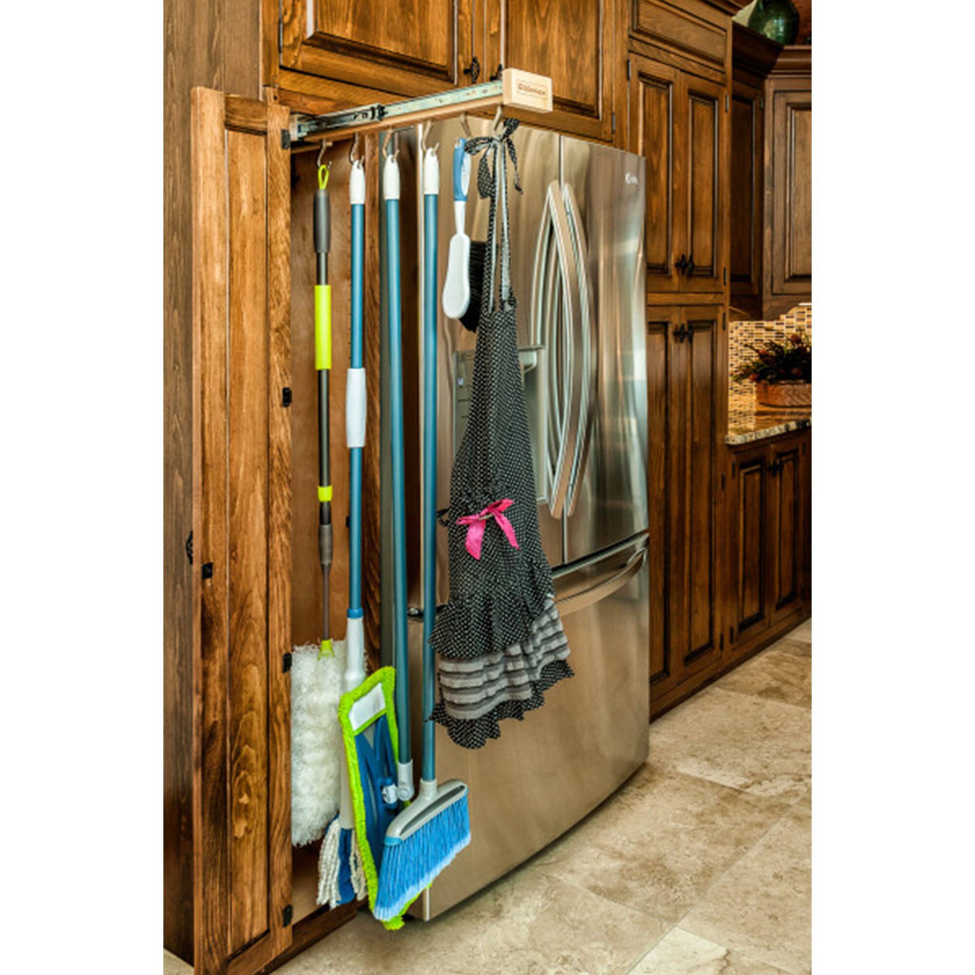 Alt View 7. Rev-A-Shelf - Rev-A-Shelf Pullout Organizer Hooks w/ Ball-bearing Slide System, GLD-W22-SC-7 - Light Brown.