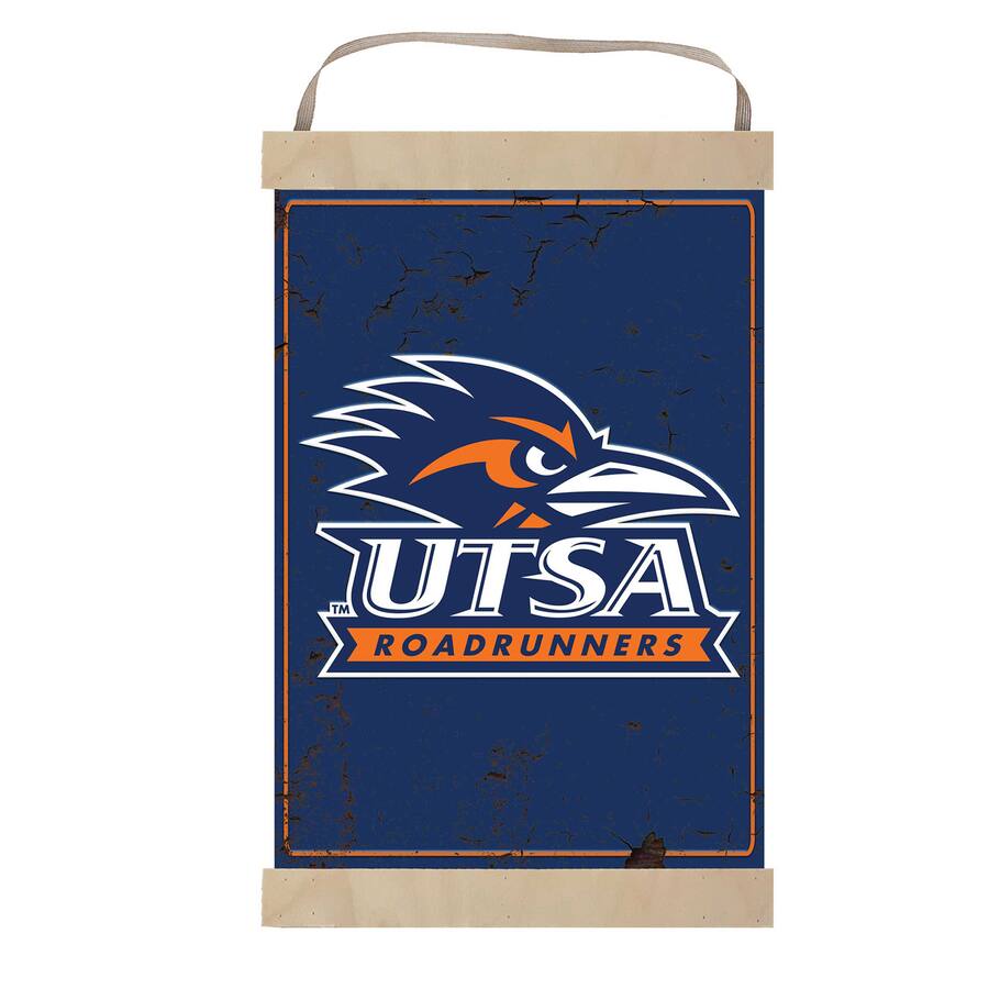 Armad Utsa Rmp Jardine UTSA Roadrunners 12'' x 20'' Retro Logo Banner Sign Navy ...