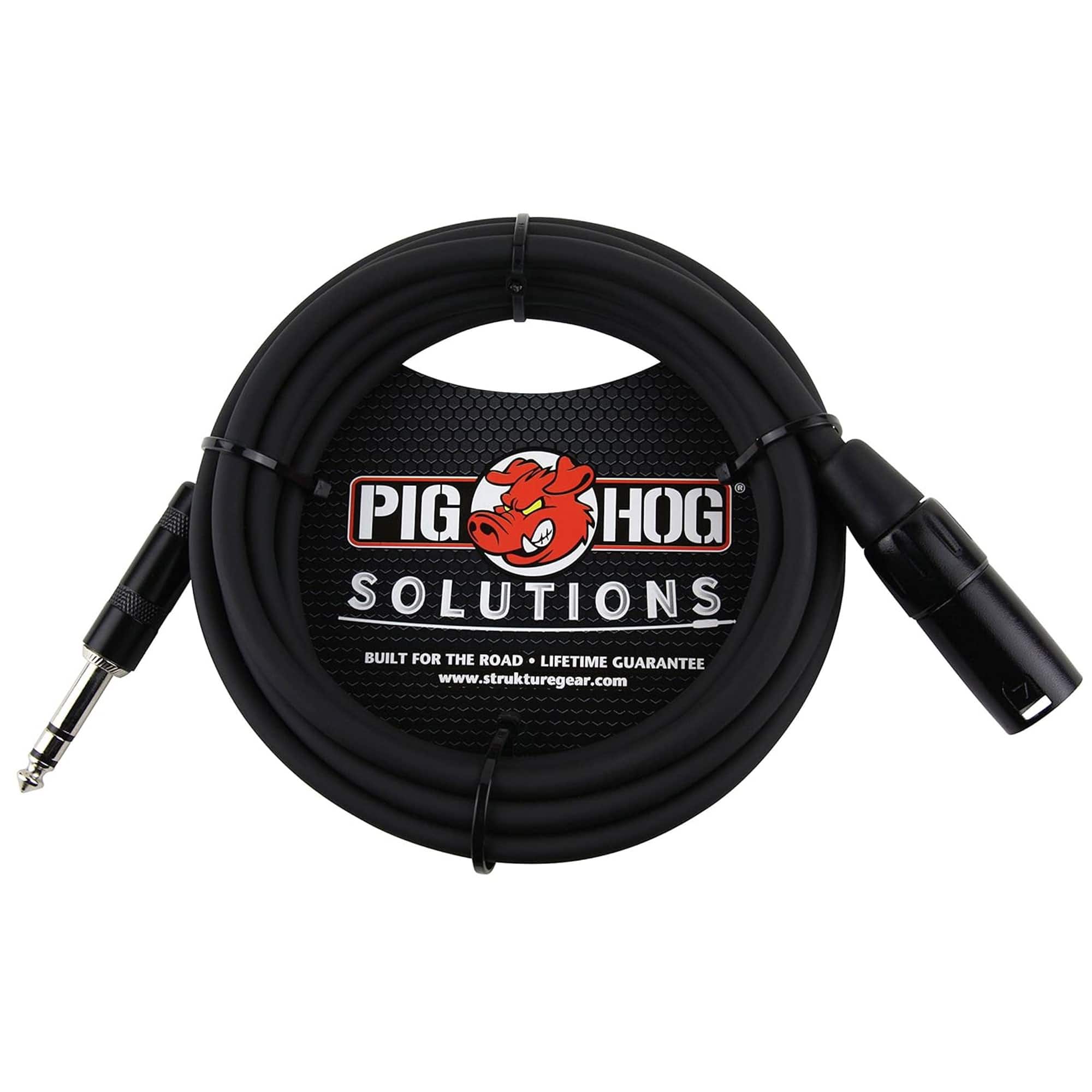 Pig Hog - 1/4" TRS to XLR Balance Adaptor Cable, 10 Feet PX-TMXM2 - Black